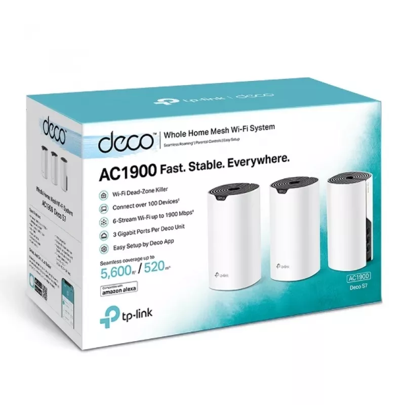 TP-Link AC1900 sistema Mesh Wi-Fi para toda a casa, pack de 3