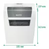 Leitz 80340000 destruidora de papel, corte em partículas, 70 dB, 22 cm, branco