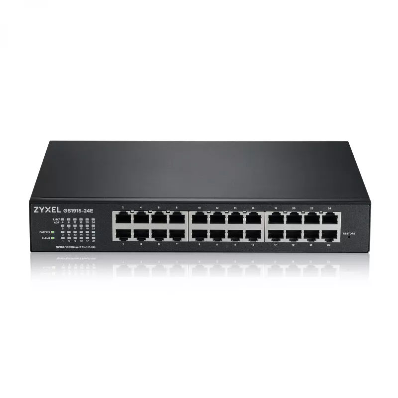 Switch gerido Zyxel GS1915-24E L2 Gigabit Ethernet 24 portas 1U preto