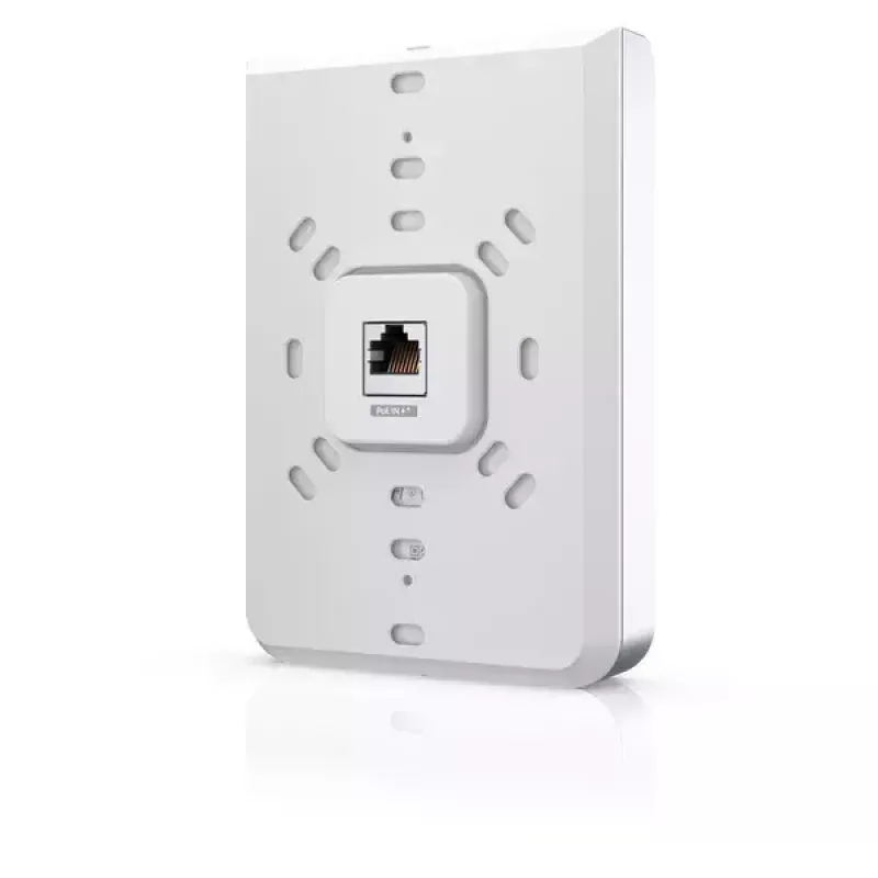 Ponto de acesso UBIQUITI Unifi 6 In-Wall U6-IW — Dualband 2,4/5 GHz, 4800 Mbit/s, 5x RJ-45, PoE, branco