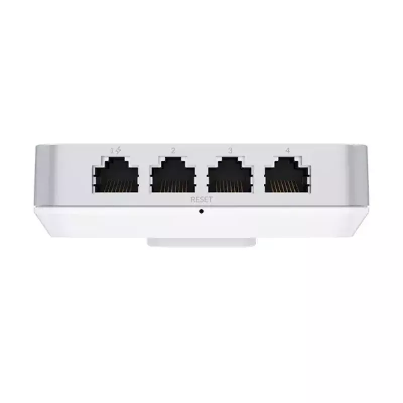 Ponto de acesso UBIQUITI Unifi 6 In-Wall U6-IW — Dualband 2,4/5 GHz, 4800 Mbit/s, 5x RJ-45, PoE, branco