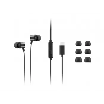 Lenovo 4XD1J77351 auscultadores / headset com fios intra-auriculares escritório / call center USB Type-C preto