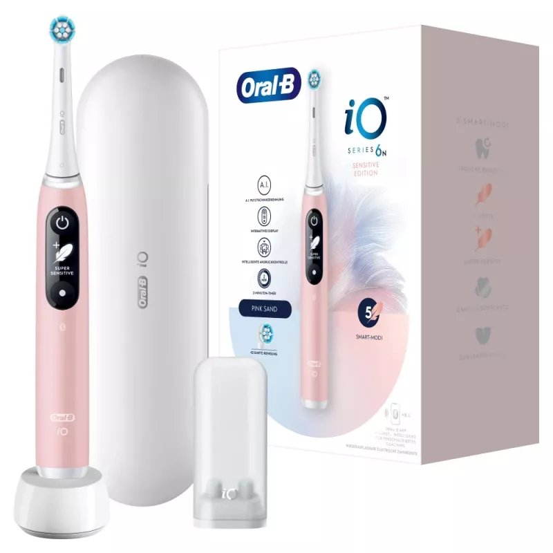 Oral-B 445197 escova de dentes elétrica para adulto escova de dentes vibratória rosa, branco