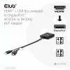 CLUB3D adaptador ativo HDMI + Micro USB para DisplayPort™ 4K120Hz ou 8K30Hz M/F