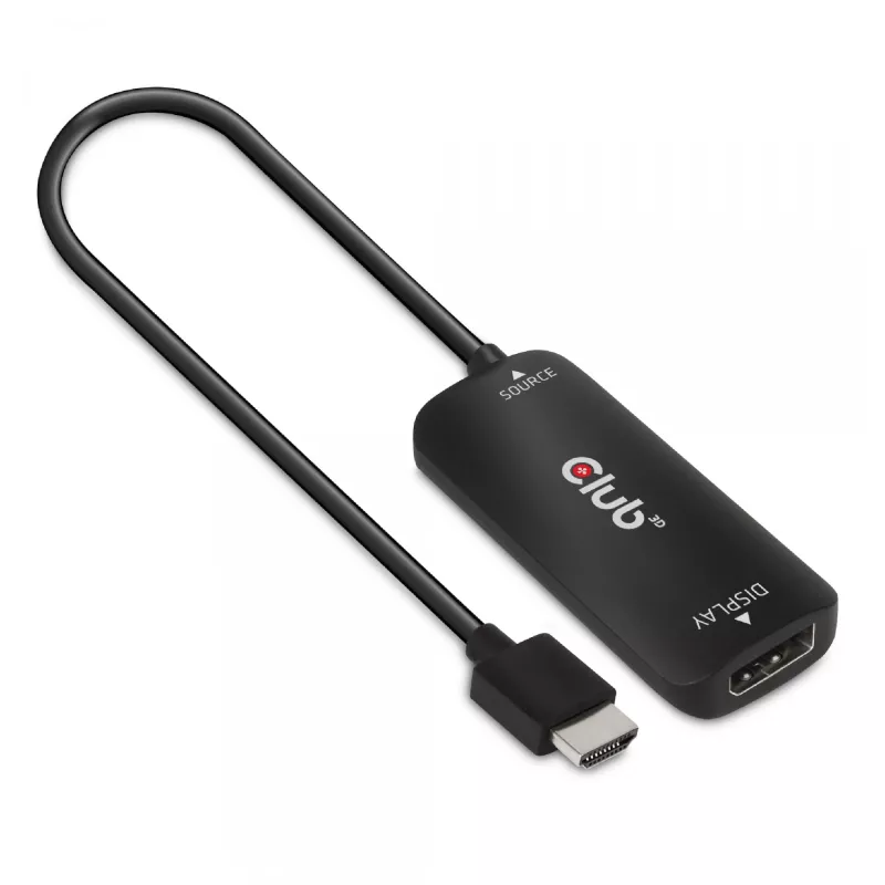 CLUB3D adaptador ativo HDMI + Micro USB para DisplayPort™ 4K120Hz ou 8K30Hz M/F