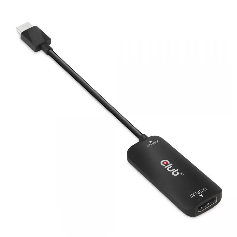 CLUB3D adaptador ativo HDMI + Micro USB para DisplayPort™ 4K120Hz ou 8K30Hz M/F