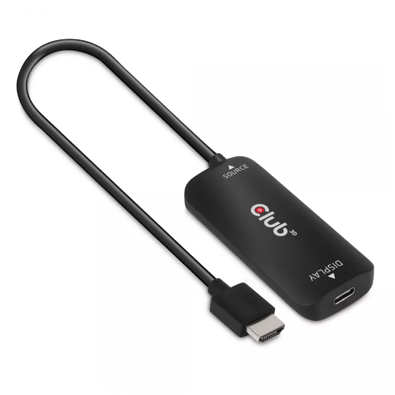 CLUB3D adaptador ativo HDMI + Micro USB para USB Type-C 4K120Hz ou 8K30Hz M/F
