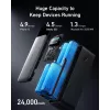 Carregador portátil Anker 737 (A1289011) – 24000 mAh, 140 W, 2× USB-C + 1× USB-A, prateado/preto