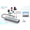 i-tec HUB metálico de carregamento USB-C 7 portas USB 3.2 Gen 1 Type-C Type-A