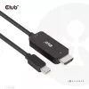 CLUB3D cabo MiniDisplayPort 1.4 para HDMI 4K120Hz ou 8K60Hz HDR10+ M/M 1,8m / 6ft