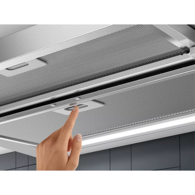 Exaustor de encastre Electrolux LFP616X, largura 598 mm, 600 m³/h, cinzento, filtro de gordura, 68 dB