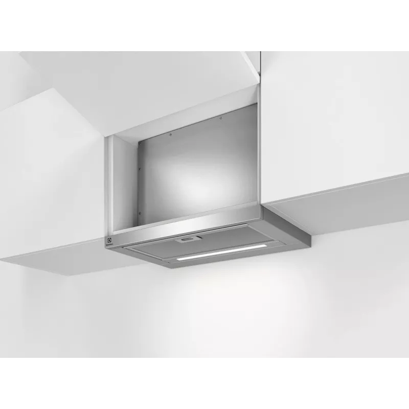 Exaustor de encastre Electrolux LFP616X, largura 598 mm, 600 m³/h, cinzento, filtro de gordura, 68 dB