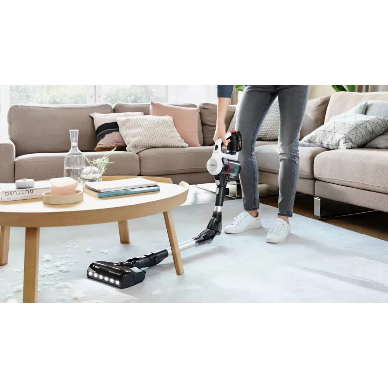 Aspirador de pó com bateria Bosch BCS711XXL/escova elétrica limpeza a seco sem saco 0,3 l branco 3 Ah