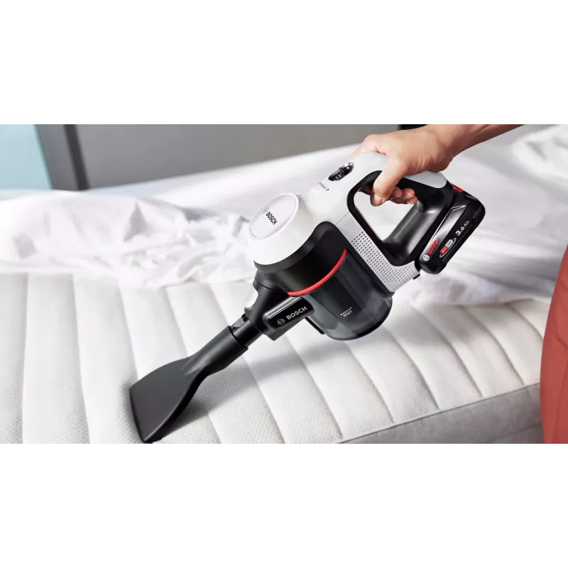 Aspirador de pó com bateria Bosch BCS711XXL/escova elétrica limpeza a seco sem saco 0,3 l branco 3 Ah