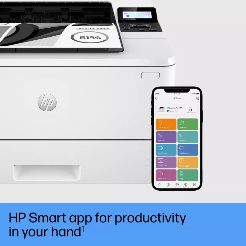 Impressora HP LaserJet Pro 4002dw laser branca