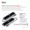 CLUB3D USB4™ Gen3x2 Type-C, hub 6-em-1 com HDMI™ 8K60Hz ou 4K120Hz, 2xUSB Type-A(10G), Ethernet RJ45(2.5G) e 2xUSB Type-C, 1x Data(10G) e 1xPD3.0 carregamento 100 W