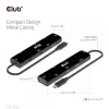 CLUB3D USB4™ Gen3x2 Type-C, hub 6-em-1 com HDMI™ 8K60Hz ou 4K120Hz, 2xUSB Type-A(10G), Ethernet RJ45(2.5G) e 2xUSB Type-C, 1x Data(10G) e 1xPD3.0 carregamento 100 W