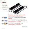 CLUB3D USB4™ Gen3x2 Type-C, hub 6-em-1 com HDMI™ 8K60Hz ou 4K120Hz, 2xUSB Type-A(10G), Ethernet RJ45(2.5G) e 2xUSB Type-C, 1x Data(10G) e 1xPD3.0 carregamento 100 W