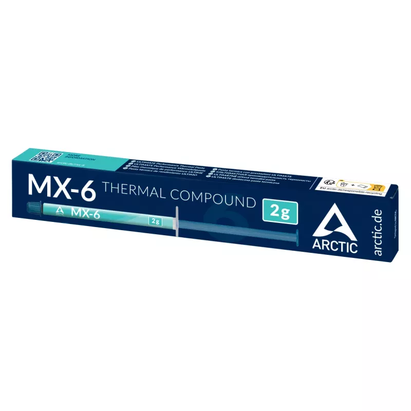 Pasta térmica ARCTIC MX-6 ULTIMATE Performance, cinzento, 2 g, 1 peça, 23 mm, 152 mm