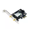 Placa de rede interna ASUS PCE-AXE5400 – PCIe, Wi-Fi 6E Tri-Band (2,4/5/6 GHz), 2402 Mbit/s, Bluetooth 5.2
