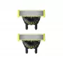 Cabeça de barbear Philips Norelco OneBlade QP420/50, prata, 2 cabeças de substituição, compatível com Philips OneBlade
