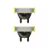 Cabeça de barbear Philips Norelco OneBlade QP420/50, prata, 2 cabeças de substituição, compatível com Philips OneBlade