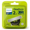 Cabeça de barbear Philips Norelco OneBlade QP420/50, prata, 2 cabeças de substituição, compatível com Philips OneBlade