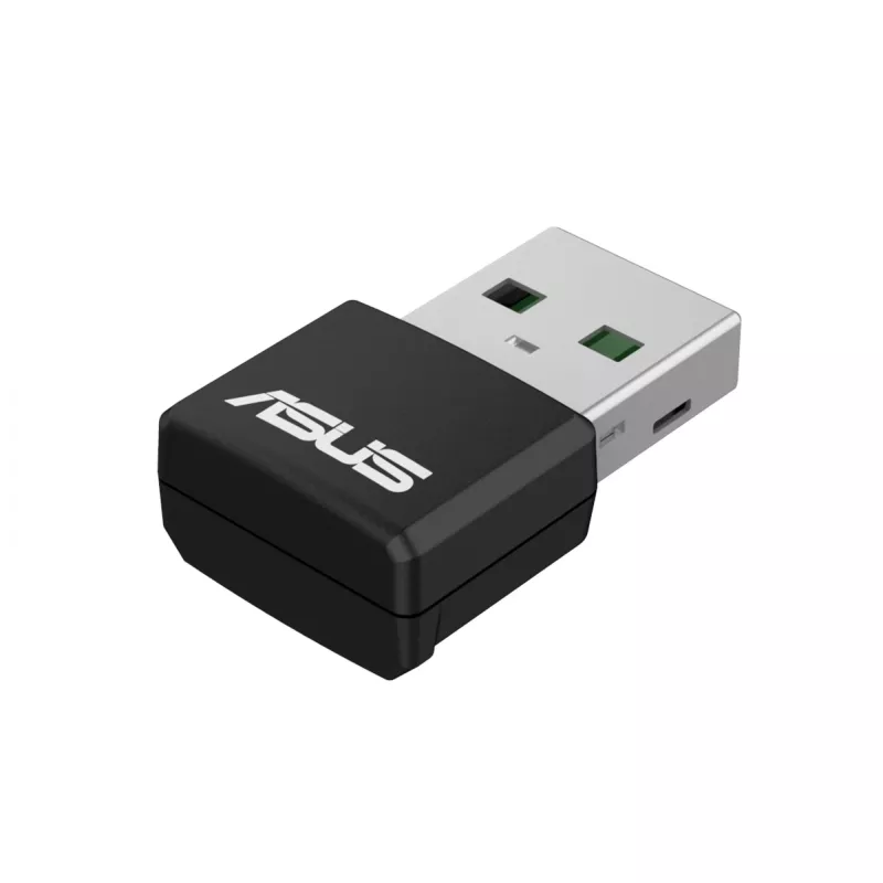 Adaptador de rede ASUS USB-AX55 Nano AX1800 Wi-Fi 6 dual-band adaptador USB Wi-Fi, 1800 Mbps, preto