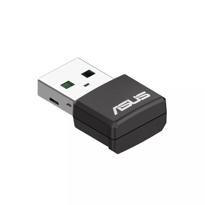 Adaptador de rede ASUS USB-AX55 Nano AX1800 Wi-Fi 6 dual-band adaptador USB Wi-Fi, 1800 Mbps, preto