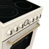 Fogão independente Gorenje GECS5B70CLI, placa vitrocerâmica elétrica 4 zonas, forno 70 L, marfim, 500 mm de largura