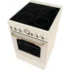 Fogão independente Gorenje GECS5B70CLI, placa vitrocerâmica elétrica 4 zonas, forno 70 L, marfim, 500 mm de largura