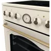 Fogão independente Gorenje GECS5B70CLI, placa vitrocerâmica elétrica 4 zonas, forno 70 L, marfim, 500 mm de largura