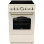 Fogão independente Gorenje GECS5B70CLI, placa vitrocerâmica elétrica 4 zonas, forno 70 L, marfim, 500 mm de largura