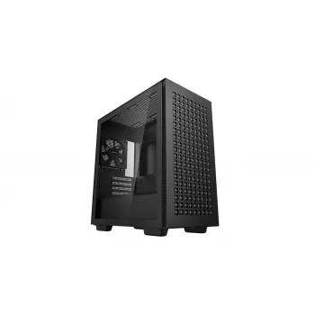Caixa de PC DeepCool CH370 Mini Tower — microATX/Mini-ITX, vidro temperado, suporte para GPU até 32 cm
