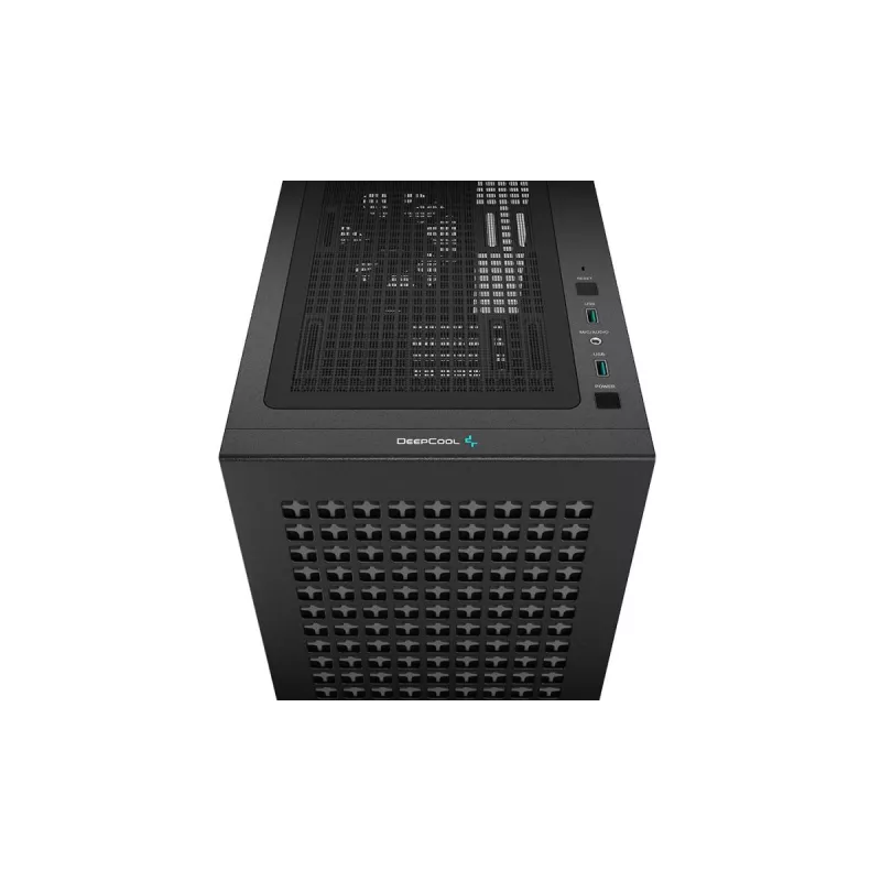Caixa de PC DeepCool CH370 Mini Tower — microATX/Mini-ITX, vidro temperado, suporte para GPU até 32 cm