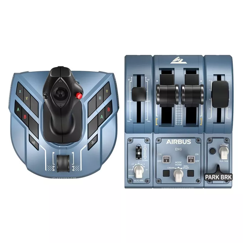 Thrustmaster TCA Captain Pack X Airbus Edition preto, cinzento USB joystick + manete de potência analógico PC, Xbox