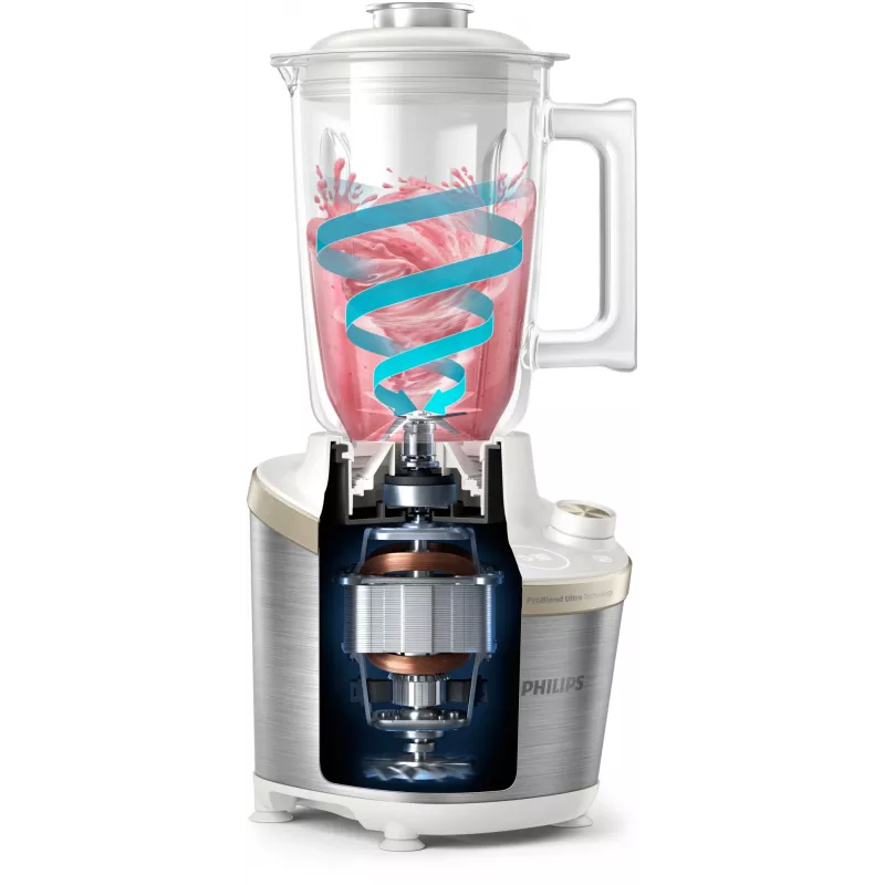 Philips série 7000 HR3760/01 misturadora 2 L liquidificadora 1500 W aço inoxidável, branco