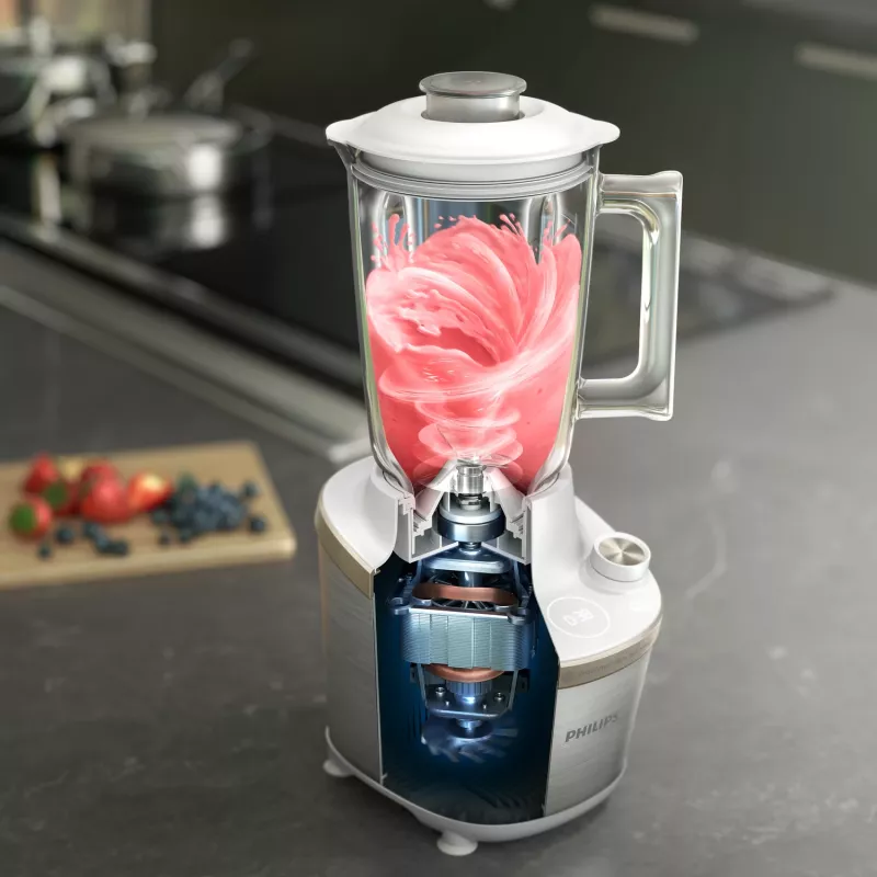 Philips série 7000 HR3760/01 misturadora 2 L liquidificadora 1500 W aço inoxidável, branco