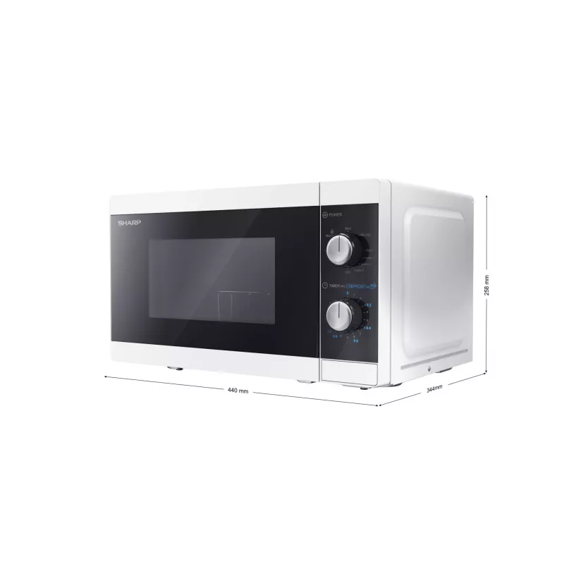 Micro-ondas Sharp YC-MG01E-W preto, branco micro-ondas com grelhador de bancada 20 L 800 W