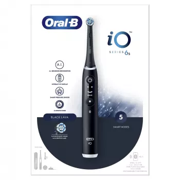 Escova de dentes elétrica vibratória Oral-B iO 6 para adultos preta