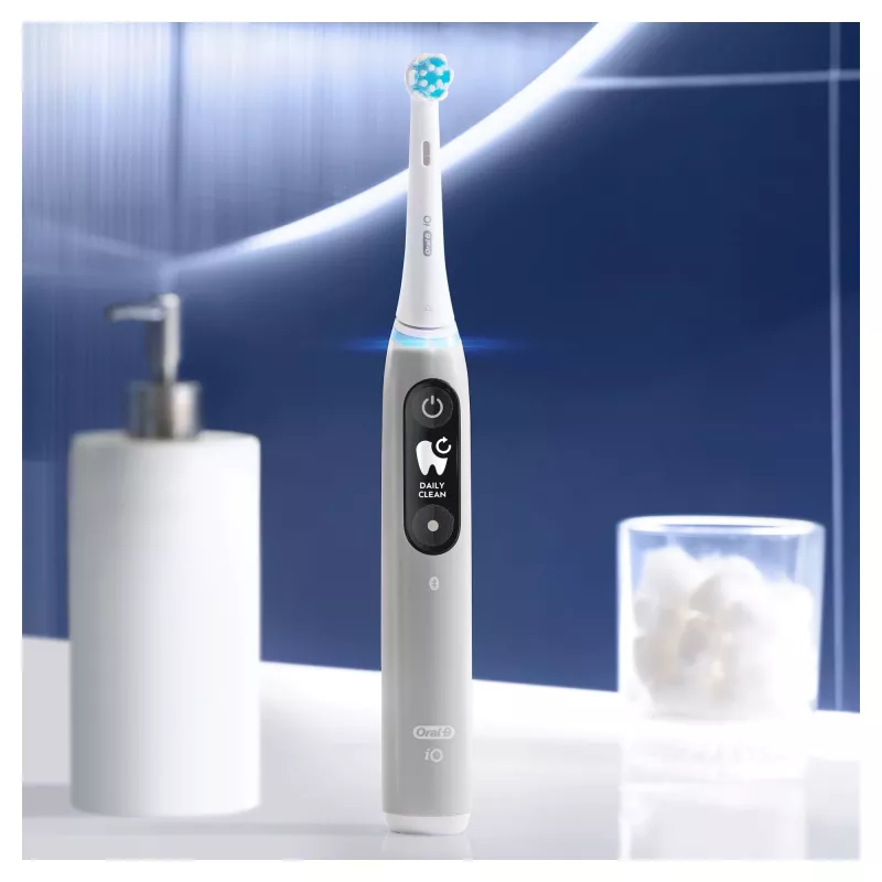 Escova de dentes elétrica vibratória Oral-B iO 6S para adultos cinzenta, branca