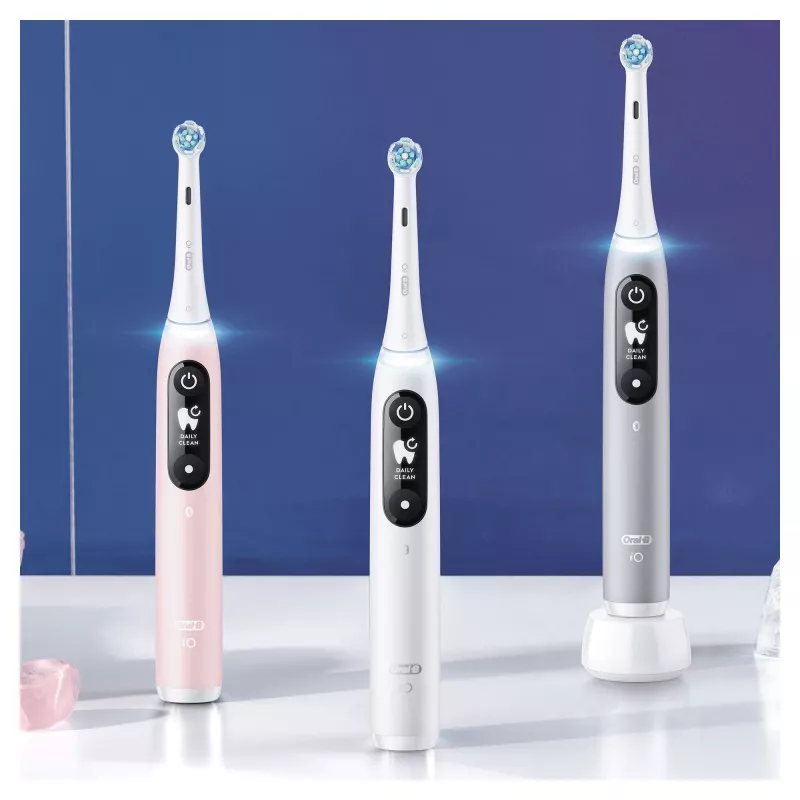 Escova de dentes elétrica vibratória Oral-B iO 6S para adultos cinzenta, branca