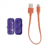 Auscultadores JBL Tune Flex Ghost Edition True Wireless Stereo (TWS) In-Ear para chamadas/música Bluetooth roxo, translúcido