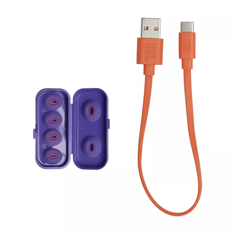 Auscultadores JBL Tune Flex Ghost Edition True Wireless Stereo (TWS) In-Ear para chamadas/música Bluetooth roxo, translúcido
