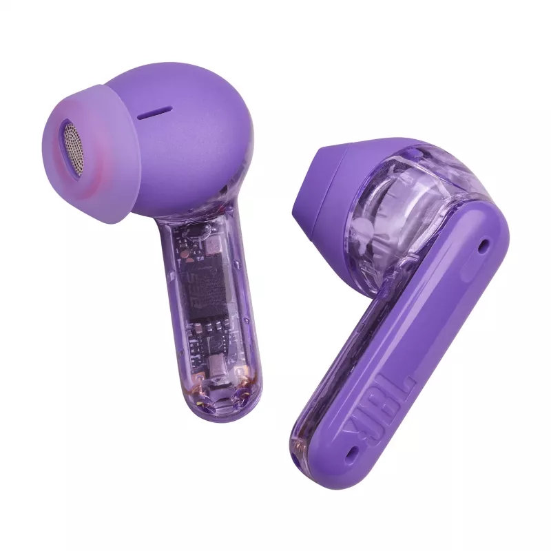 Auscultadores JBL Tune Flex Ghost Edition True Wireless Stereo (TWS) In-Ear para chamadas/música Bluetooth roxo, translúcido
