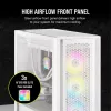 Caixa para PC Corsair iCUE 5000D RGB Airflow Midi-Tower branca