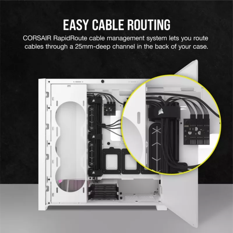 Caixa para PC Corsair iCUE 5000D RGB Airflow Midi-Tower branca