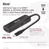 Adaptador ativo CLUB3D USB Gen2 Type-C para HDMI™ 8K60Hz ou 4K120Hz HDR10+ com DSC1.2 com Power Delivery 3.0 macho/fêmea