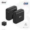 Carregador de viagem CLUB3D 100 Watt tecnologia GaN, certificado USB-IF TID, porta única USB Type-C, suporte Power Delivery(PD) 3.0