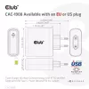 Carregador de viagem CLUB3D 100 Watt tecnologia GaN, certificado USB-IF TID, porta única USB Type-C, suporte Power Delivery(PD) 3.0